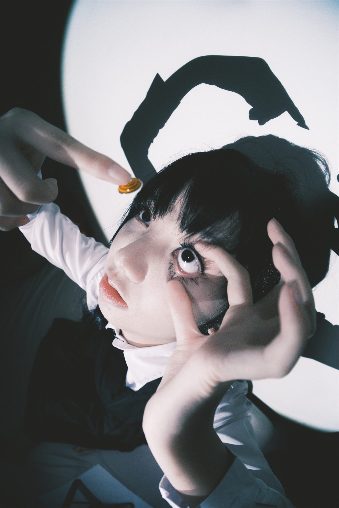 Editorial portrait illustrating the photo booth process